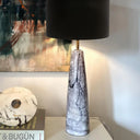 Tall Cone02 Siyah/Beyaz Mermer Abajur