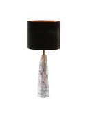 Tall Cone02 Siyah/Beyaz Mermer Abajur