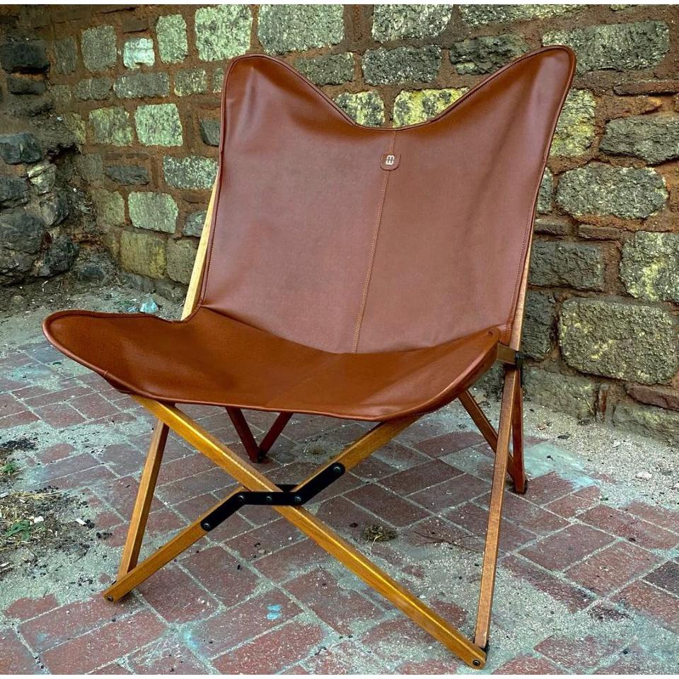 Tan Colour Tripolina Katlanır Sandalye