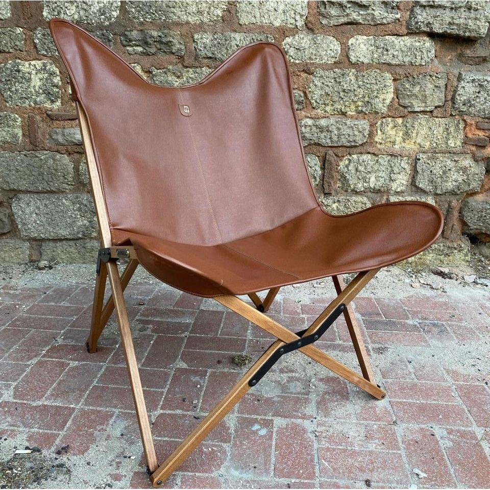 Tan Colour Tripolina Katlanır Sandalye