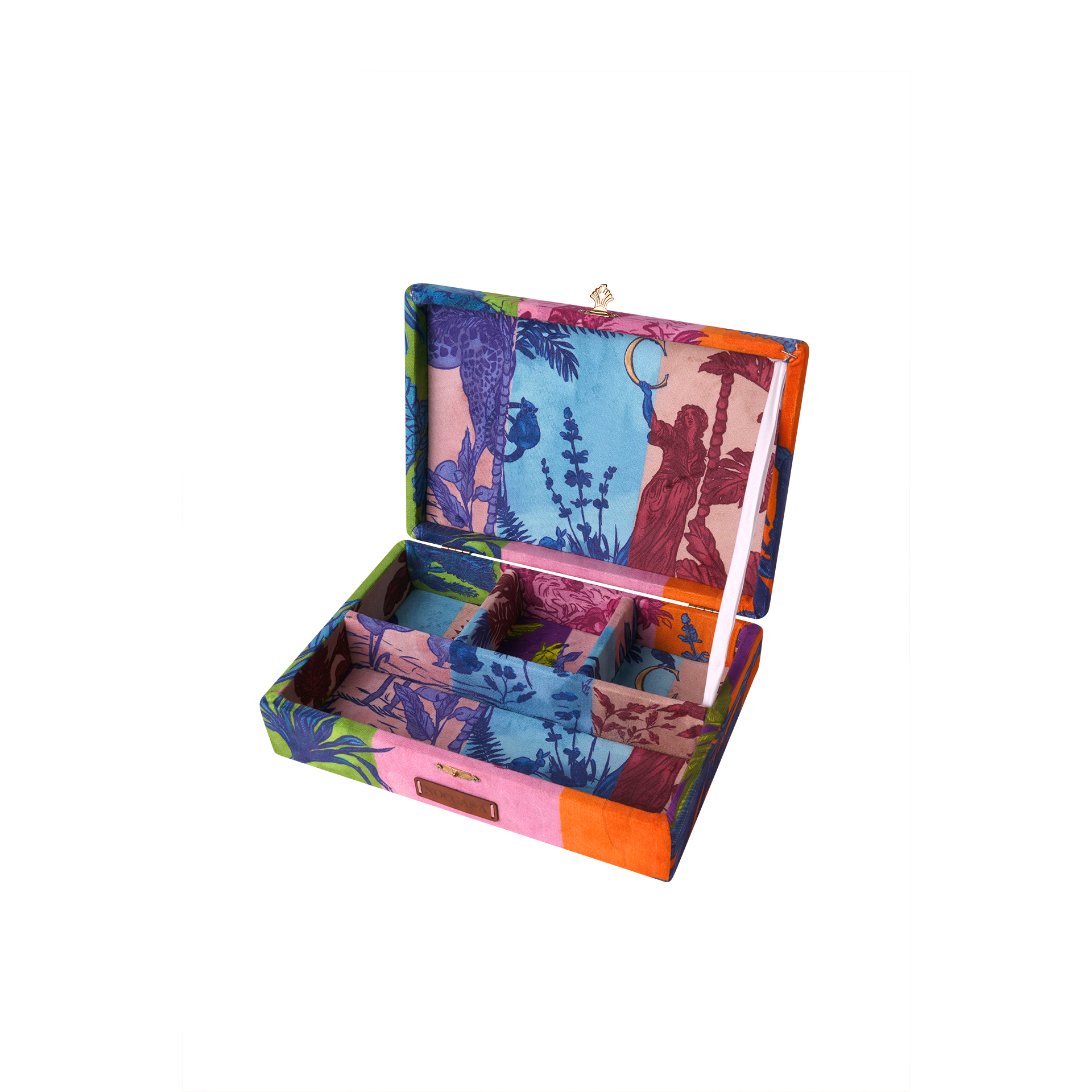 Tasarım Desenli Bölmeli Aksesuar Mücevher Kutusu