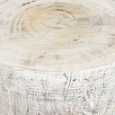 Teak Beyaz Patine Tabure