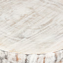 Teak Beyaz Patine Tabure