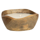 Teak Oymalı Yuvarlak Form Dekoratif Mum