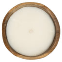 Teak Oymalı Yuvarlak Form Dekoratif Mum