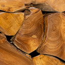 Teak Siyah Metal Kare Form Yan Sehpa