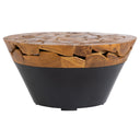 Teak Siyah Metal Konik Form Orta Sehpa