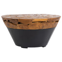 Teak Siyah Metal Konik Form Orta Sehpa