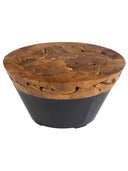 Teak Siyah Metal Konik Form Orta Sehpa