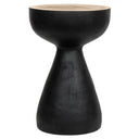 Teak Siyah Üst Naturel Tabure