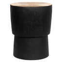 Teak Siyah Üst Naturel Tabure
