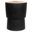 Teak Siyah Üst Naturel Tabure