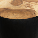 Teak Siyah Üst Naturel Tabure