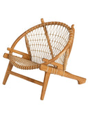 Teak Yuvarlak Form Koltuk Natural