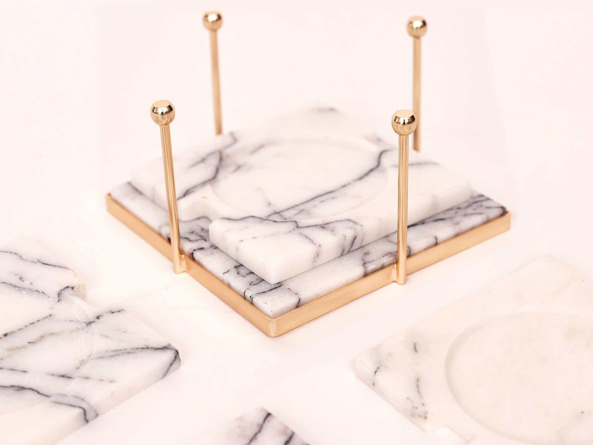 Timeless Lilla Mermer Bardak Altlığı Seti