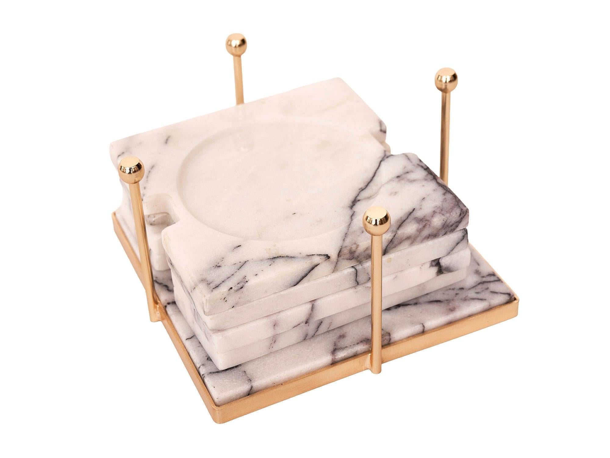 Timeless Lilla Mermer Bardak Altlığı Seti