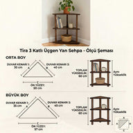 Tira 3 Katlı Üçgen Yan Sehpa-Yan Sehpa-Furnirem-Medium-NowShopFun