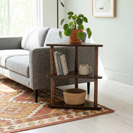 Tira 3 Katlı Üçgen Yan Sehpa-Yan Sehpa-Furnirem-Medium-NowShopFun