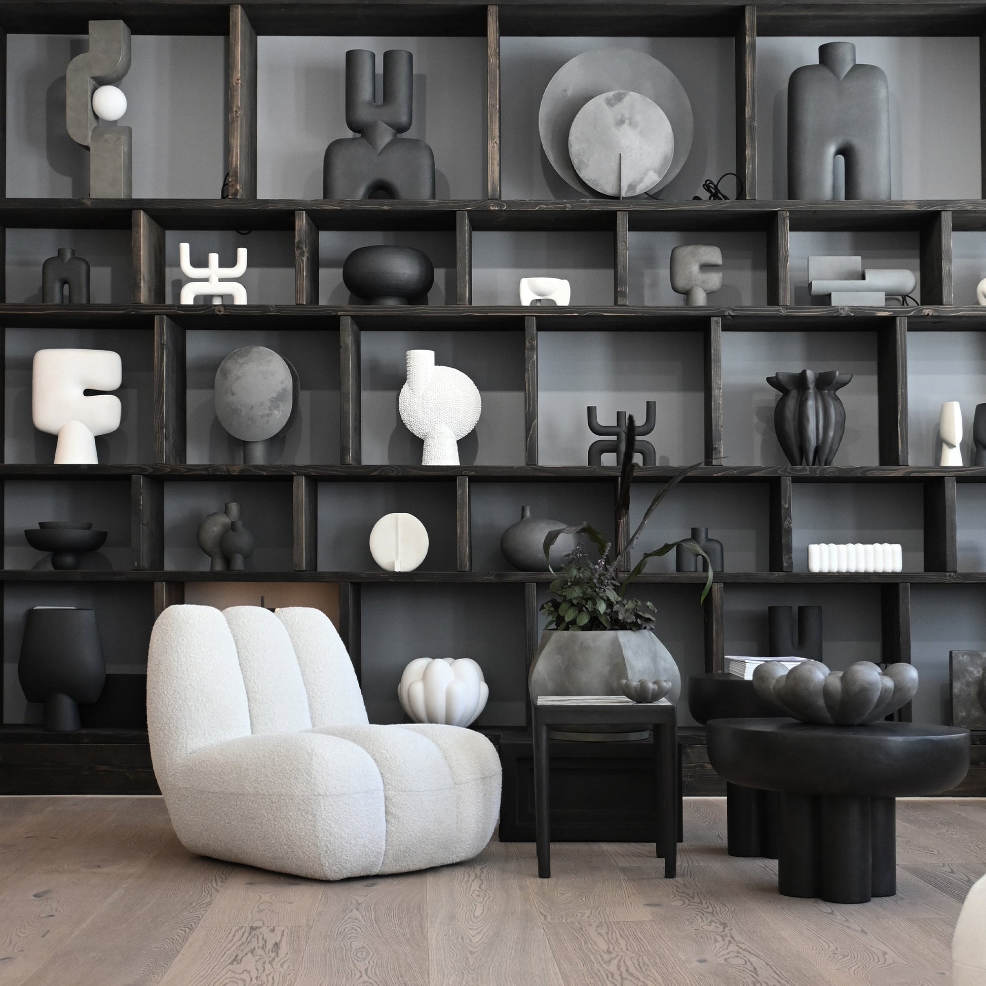 Toe Beyaz Bukle Kolsuz Kumaş Koltuk