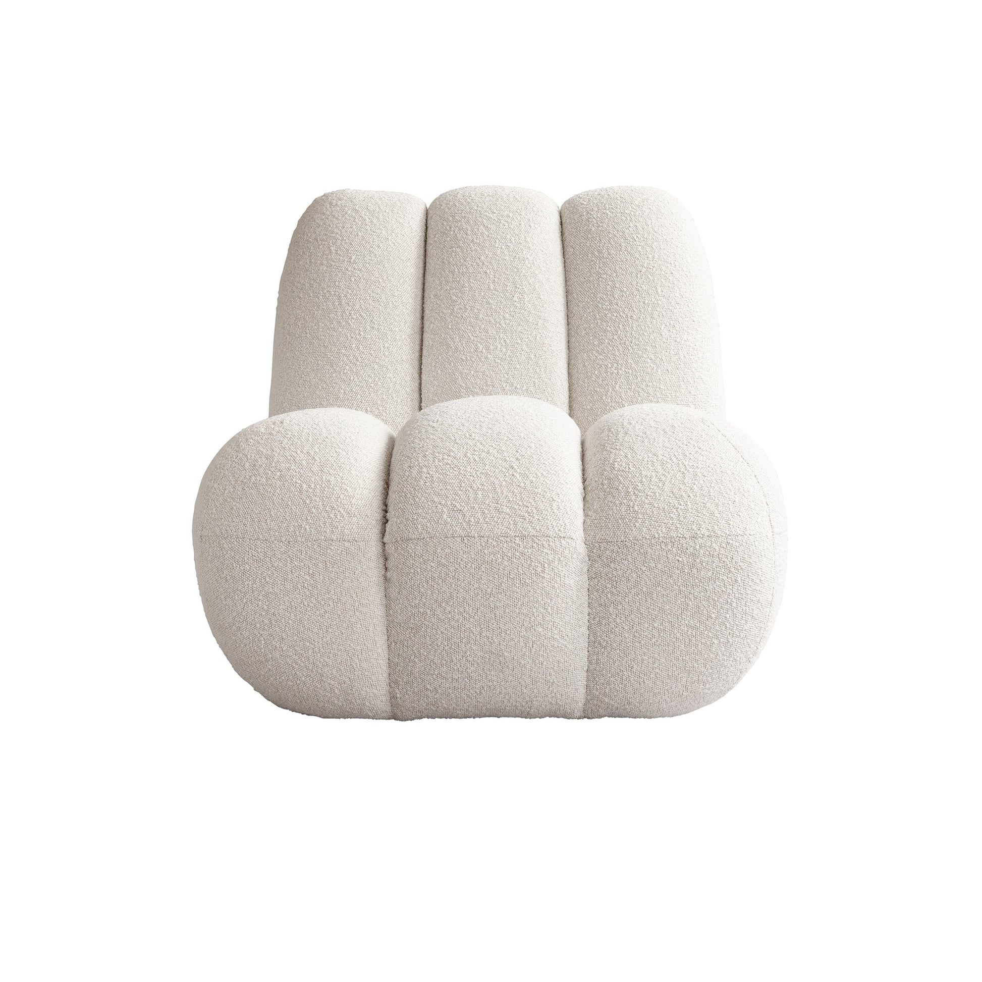 Toe Beyaz Bukle Kolsuz Kumaş Koltuk