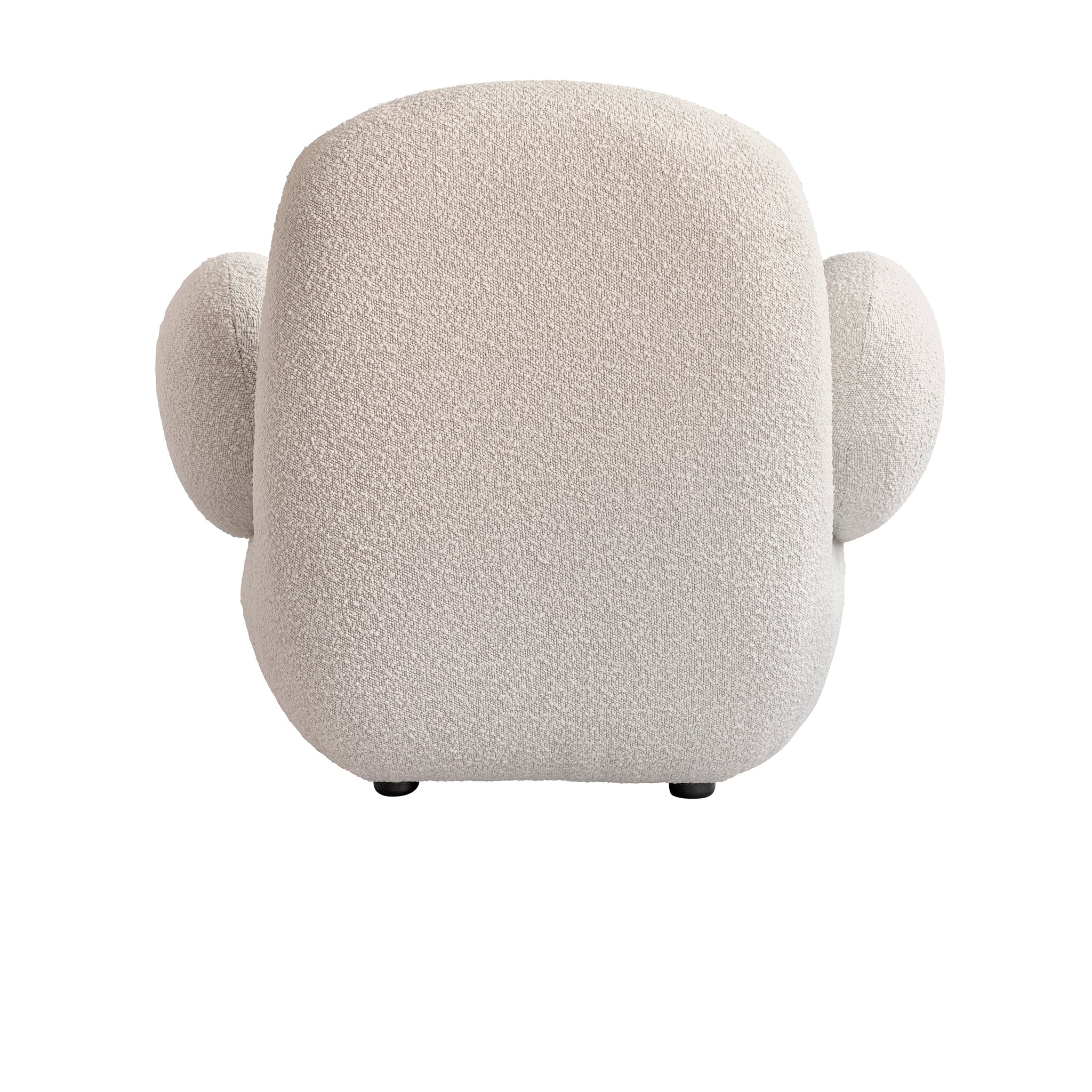 Toe Flat Beyaz Bukle Kollu Kumaş Tekli Koltuk