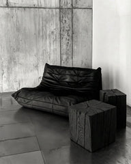 Togo Bold Kütük Sehpa - Yakisugi El İşçiliği-Yan Sehpa-Atelier Do-45x45x45h-NowShopFun