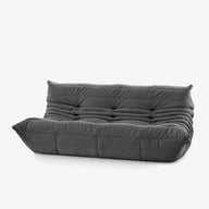 Togo Kolsuz Kanepe - Kadife Kumaş Döşemeli - 2–3 Kişilik-Koltuk-Innature Home-Kırık Beyaz-NowShopFun