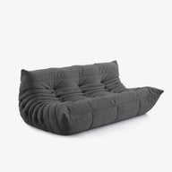 Togo Kolsuz Kanepe - Kadife Kumaş Döşemeli - 2–3 Kişilik-Koltuk-Innature Home-Kırık Beyaz-NowShopFun