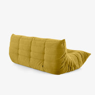 Togo Kolsuz Kanepe - Kadife Kumaş Döşemeli - 2–3 Kişilik-Koltuk-Innature Home-Kırık Beyaz-NowShopFun