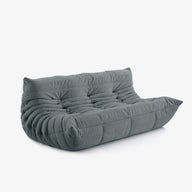 Togo Kolsuz Kanepe - Kadife Kumaş Döşemeli - 2–3 Kişilik-Koltuk-Innature Home-Kırık Beyaz-NowShopFun