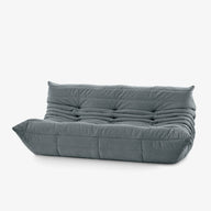 Togo Kolsuz Kanepe - Kadife Kumaş Döşemeli - 2–3 Kişilik-Koltuk-Innature Home-Kırık Beyaz-NowShopFun