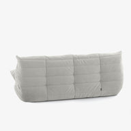 Togo Kolsuz Kanepe - Kadife Kumaş Döşemeli - 2–3 Kişilik-Koltuk-Innature Home-Kırık Beyaz-NowShopFun