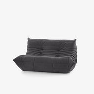Togo Kolsuz Kanepe - Kadife Kumaş Döşemeli - 2 Kişilik-Koltuk-Innature Home-Kırık Beyaz-NowShopFun