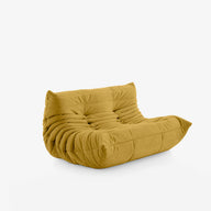 Togo Kolsuz Kanepe - Kadife Kumaş Döşemeli - 2 Kişilik-Koltuk-Innature Home-Kırık Beyaz-NowShopFun