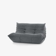 Togo Kolsuz Kanepe - Kadife Kumaş Döşemeli - 2 Kişilik-Koltuk-Innature Home-Kırık Beyaz-NowShopFun