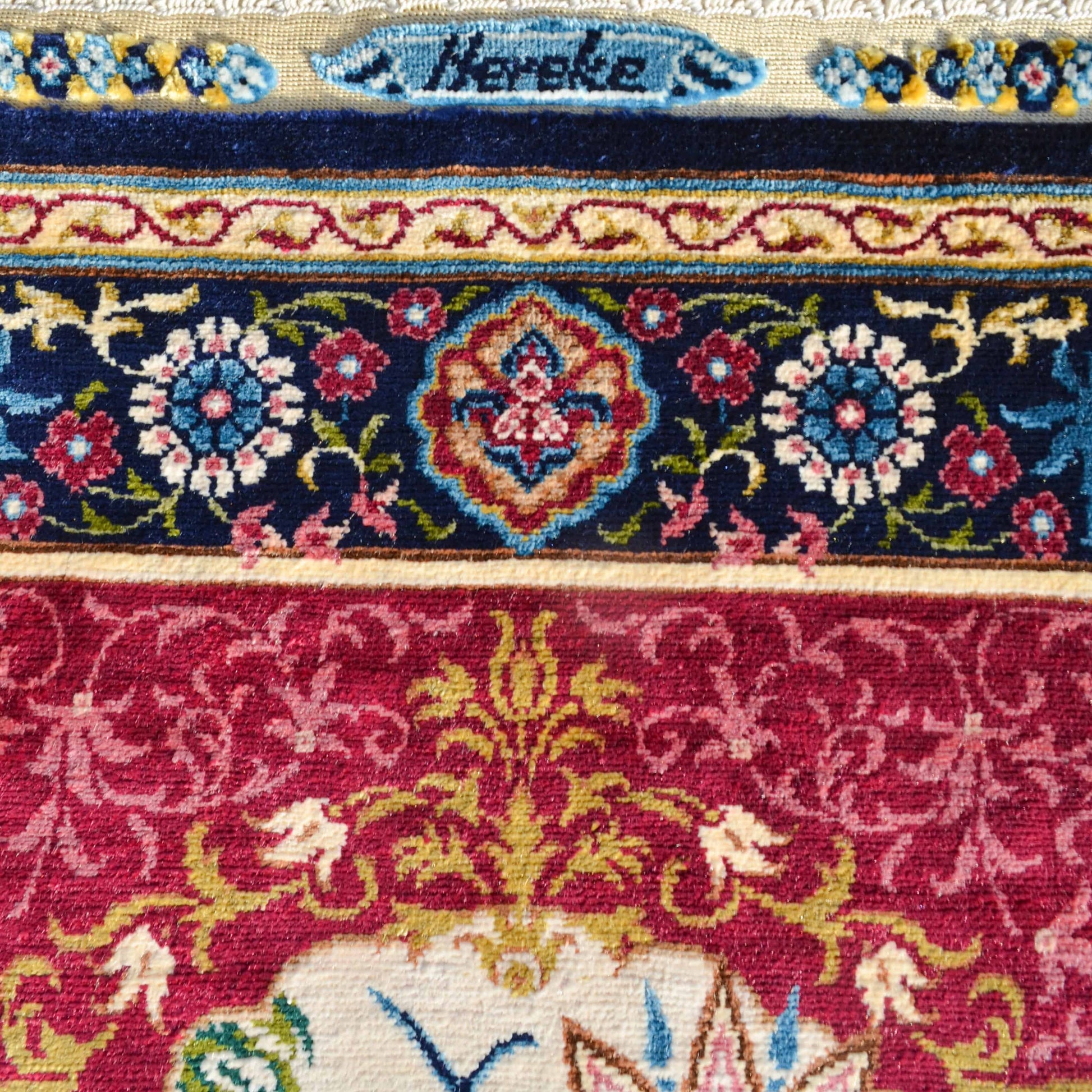 Tophane Saat Kulesi Desenli Saf İpek El Dokuma Duvar Halısı (40x57 Cm)