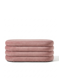 Torino Kadife Bench-Bank-Semya Home-Pembe-NowShopFun