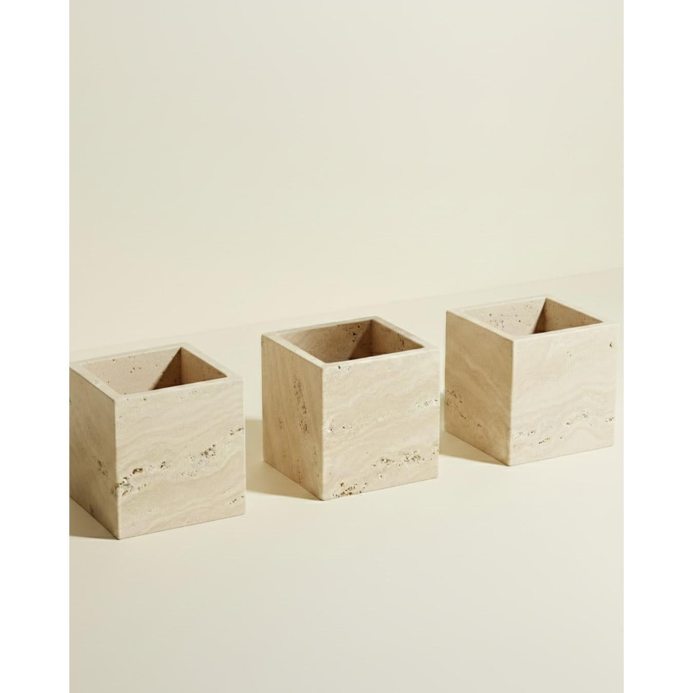 Traverten 3'lü Kutu