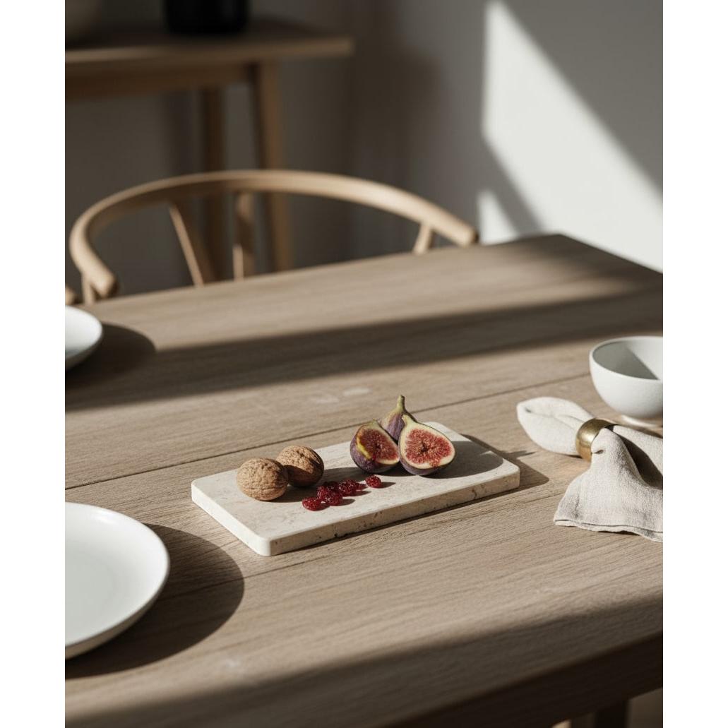 Traverten Düz Tepsi