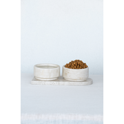 Traverten Kedi/Köpek Mama Ve Su Kabı