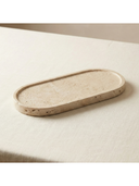 Traverten Oval Tepsi - Sunumluk