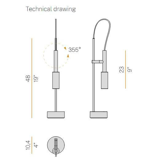 Tubino Titanyum Masa Lambası