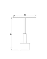 Tulia Solo Leylak Siyah Mermer Ayaklı Yan Sehpa-Yan Sehpa-Lucenti Design-NowShopFun