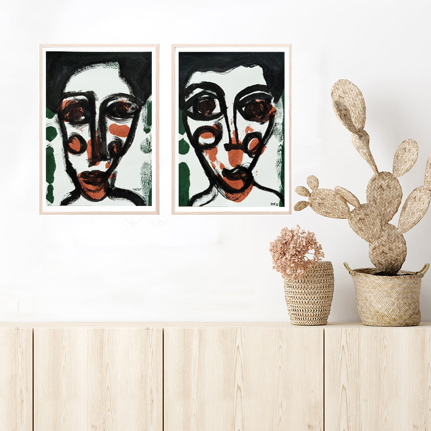 Tuval Bezi Renkli Portre Serisi- 09