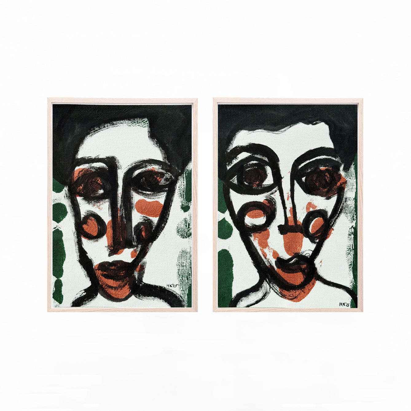 Tuval Bezi Renkli Portre Serisi- 09