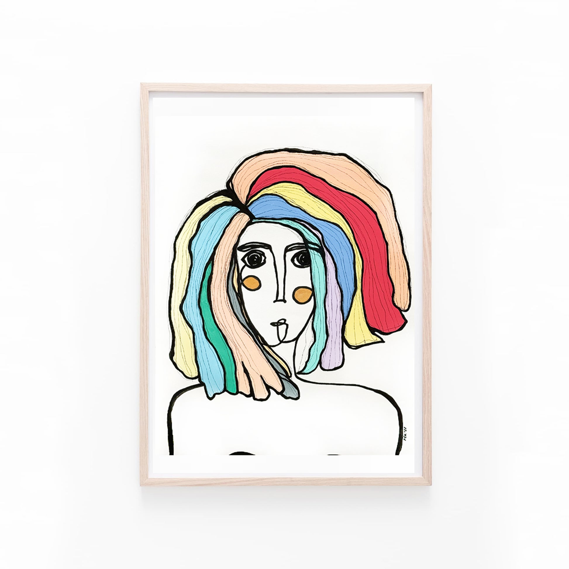 Tuval Bezi Renkli Portre Serisi- 19