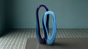 Twin Loop No.1 Cam Dekoratif Obje