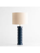 Twist Ahşap Abajur Koyu Lacivert