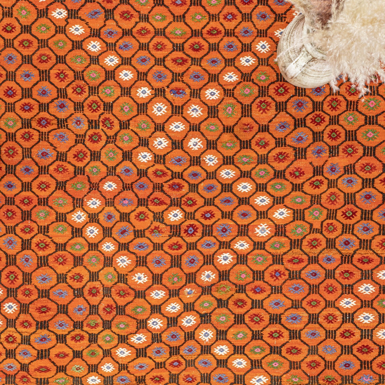 Uraz Geometrik Desenli Cicim Kilim 227X325 Cm