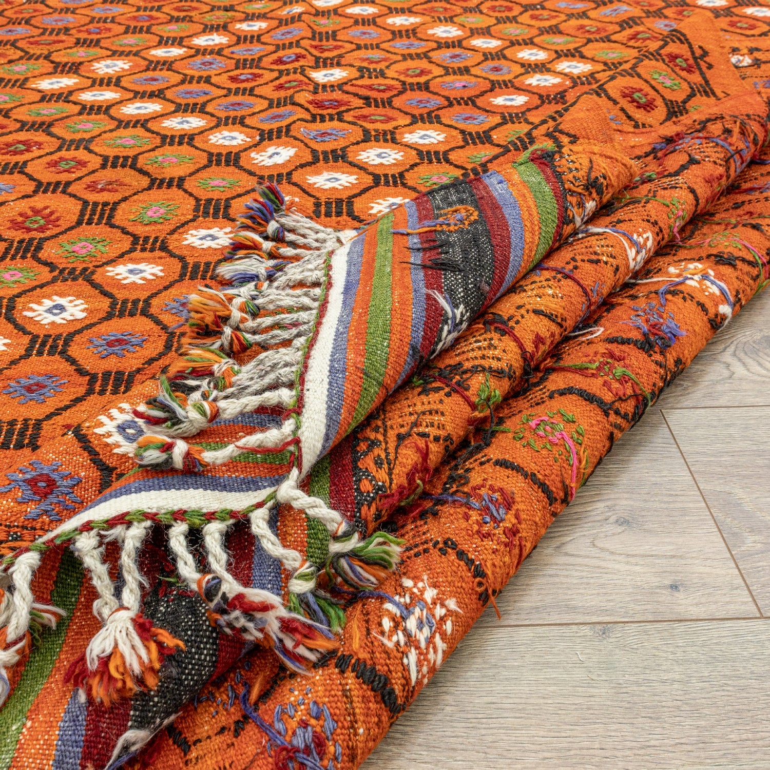 Uraz Geometrik Desenli Cicim Kilim 227X325 Cm